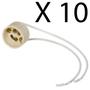 Imagem de Kit 10 soquete gu10 porcelana com rabicho galaxy