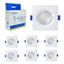 Imagem de Kit 10 Spot De Led Embutir 6w Quadrado Luminária Teto Dicróica Gesso Forro Sanca Bivolt 110v/220v