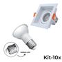 Imagem de Kit 10 Spot Embutir Recu Branco + Lampada LED PAR20 7W 4000K