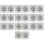 Imagem de KIT 10 SPOT LED DUPLO DIRECIONAVEL EMBUTIR 10W 6500k BRANCO FRIO GALAXY