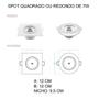 Imagem de Kit 10 Spot Led Embutir 7w Quadrado 6500k branco frio Avant