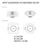 Imagem de Kit 10 Spot Led Supimpa 5W Quadrado 6500K Branco Frio