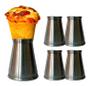 Imagem de Kit 10 Suportes Alumínio Escovado Pizza Cone Medio Gastrobel
