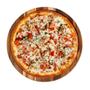 Imagem de Kit 10 Suportes Bandeja Para Cortar E Servir Pizza 25Cm Com Tampas
