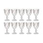 Imagem de Kit 10 Taça Diamante Bico De Jaca Vidro Transparente 300ml