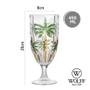 Imagem de Kit 10 Taças de Cristal Palm Tree Coqueiro para Água Suco de Cristal Wolff 450ml