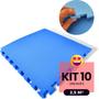 Imagem de Kit 10 Tapete EVA Infantil 2,5m² Tatame 50x50cm 10mm Bebe Criança Brinquedoteca Yoga Atividades Físicas Interativo