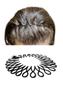 Imagem de Kit 10 Tiaras Bell Preto Acessório Penteado De Cabelo 14cm