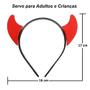 Imagem de Kit 10 Tiaras de Diabo Vermelho para Adultos e Crianças Festa Carnaval Dia das Bruxas