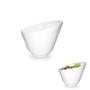 Imagem de Kit 10 Tigelas 500 Oval Angular em Melamina para Sopas e Finger Food Branca  Bestfer 