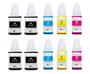 Imagem de Kit 10 Tinta G3110 G4100 G3100 G1100 G2100 G-190 BK C M Y