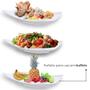 Imagem de Kit 10 Travessas Salada Fruteira para Buffets Profissional 37,3 Cm Branca em Melamina Premium  Bestfer 