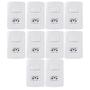Imagem de Kit 10 unidades - mg b3 conj 1 tom. 2p+t 20a + 1 int. simples 10a 4x2 branco (19474)