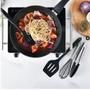 Imagem de Kit 10 Utensílios Cozinha Alta Temperatura Silicone Original Premium Reforçado - Preto ou Vermelho