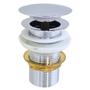 Imagem de Kit 10 Válvula Ralo Click 1.1/4 Metal P/ Pia e Cuba Cromada