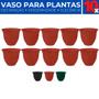 Imagem de Kit 10 Vasos de Plástico P/ Plantas 850ml Decorativo Jardim