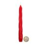 Imagem de Kit 10 Velas Castiçal Vermelho Espiral 20 Cm Candelabro