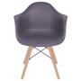 Imagem de KIT - 10 x cadeiras Charles Eames Eiffel DAW com braços - Base de madeira clara -