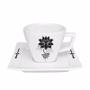 Imagem de Kit 10 Xícaras Cafézinho Lotus Oxford Porcelana 75ml