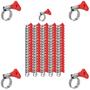 Imagem de Kit 100 Abracadeiras Aco Carbono Borboleta fita 9mm 12x16mm