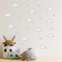 Imagem de Kit 100 Adesivos De Parede Infantil Nuvens Estrelas Bebê Aquarela Azul