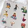 Imagem de Kit 100 Adesivos Sticker One Piece Monkey Luffy Piratas Mangá Zoro Rononoa Nami Prova D'água