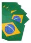 Imagem de Kit 100 Bandeira Do Brasil Para Varal Plástica Grande 30x47