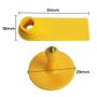 Imagem de Kit 100 Brinco Bovino para Gado Numerado de 0 a 100 Amarelo