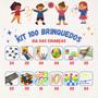 Imagem de Kit 100 Brinquedos Dia Das Crianças Presente Infantil Doação Lembrancinha Menina Menino