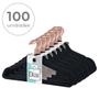 Imagem de Kit 100 Cabides Veludo Adulto Slim Antideslizante Closet Gancho