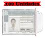 Imagem de Kit 100 Capinhas Protetoras CNH com Aba Tamanho 6,5x9cm Transparente para Proteção de Documentos ACP