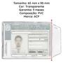Imagem de Kit 100 Capinhas Protetoras CNH com Aba Tamanho 6,5x9cm Transparente para Proteção de Documentos ACP