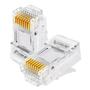 Imagem de Kit 100 Conector Cat6 Rj45 Cabo Rede Lan Plug Ethernet