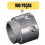 Imagem de Kit 100 conector unidut aluminio conico com rosca 1 tramontina