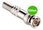 Imagem de Kit 100 Conectores Plug BNC Macho com Mola de parafuso
