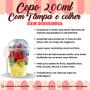 Kit 100 Copos Da Felicidade 200ml Com Tampa Bolha e Colher - Prafesta Imagem de Kit 100 Copos Da Felicidade 200ml Com Tampa Bolha e Colher