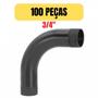 Imagem de Kit 100 curva pvc roscavel antichama para eletroduto 3/4x90