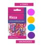Imagem de Kit 100 Elástico de Borracha para Cabelo Colorido Ricca
