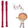 Imagem de Kit 100 Flauta Doce Infantil Prenda Lembrancinha Festa Criança Brinquedo Aniversário Atacado