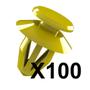 Imagem de Kit 100 Grampos Presilhas Forro Da Porta Ecosport 2003 2004 2005 2006 2007 2008 2009 2010 2011 2012