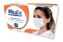 Imagem de Kit 100 Mascaras Brancas Medix Descartável Tripla Elástico