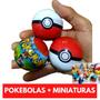 Imagem de Kit 100 Miniaturas Pokémon E 100 Pokebolas 5 Cm Brinquedo