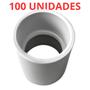 Imagem de  Kit 100 Pcs Luva Conexão Conduíte Eletroduto Pvc 3/4 Branco