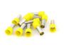 Imagem de Kit 100 Pçs Terminal Tubular Ilhós 25mm Pré Isolado Amarelo