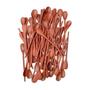 Imagem de Kit 100 Peças Colher De Pau Madeira Modelos Molho 18 Cm