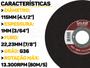 Imagem de Kit 100 Peças Disco De Corte 4,1/2 Inox Galzer 
