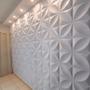 Imagem de Kit 100 Placas PVC 3D Revestimento Parede Flor Pétalas 25cm 