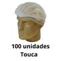 Imagem de kit 100 Propé 100 toucas 100 mascara TNT branco  descartavel
