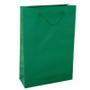 Imagem de Kit 100 Sacolas Papel Verde Bandeira 25X17X6Cm Bolsa Festa