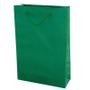 Imagem de Kit 100 Sacolas Papel Verde Bandeira 25X17X6Cm Bolsa Festa